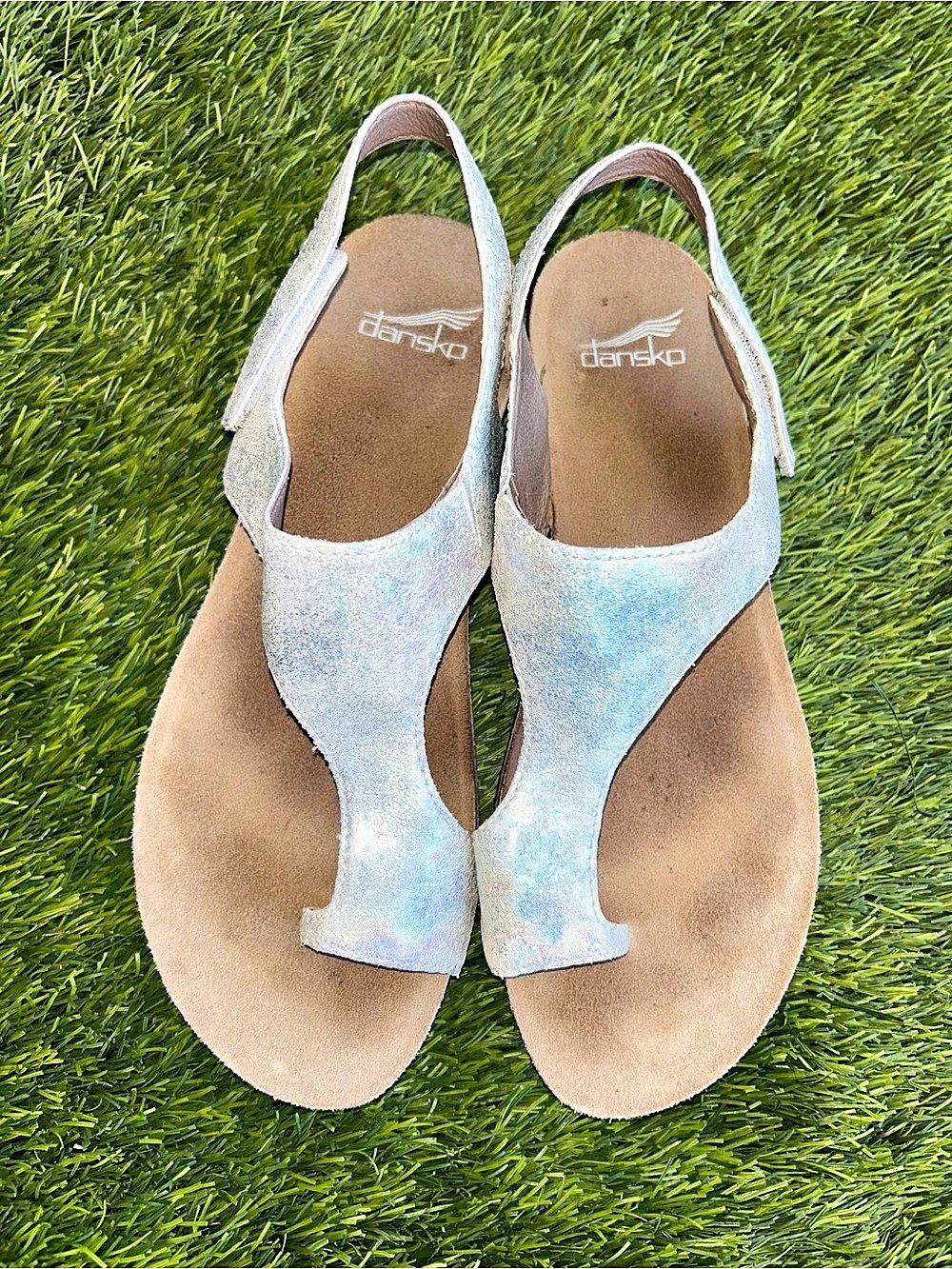 Dansko Reece Sandal Platform Sandals Blue & Silver size 40